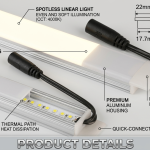 Fully illuminated light bar for supermarket wood shelving decoration - UnioneLED