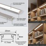 Ultra-thin Embedded LED Light Bar for wooden display cabinet