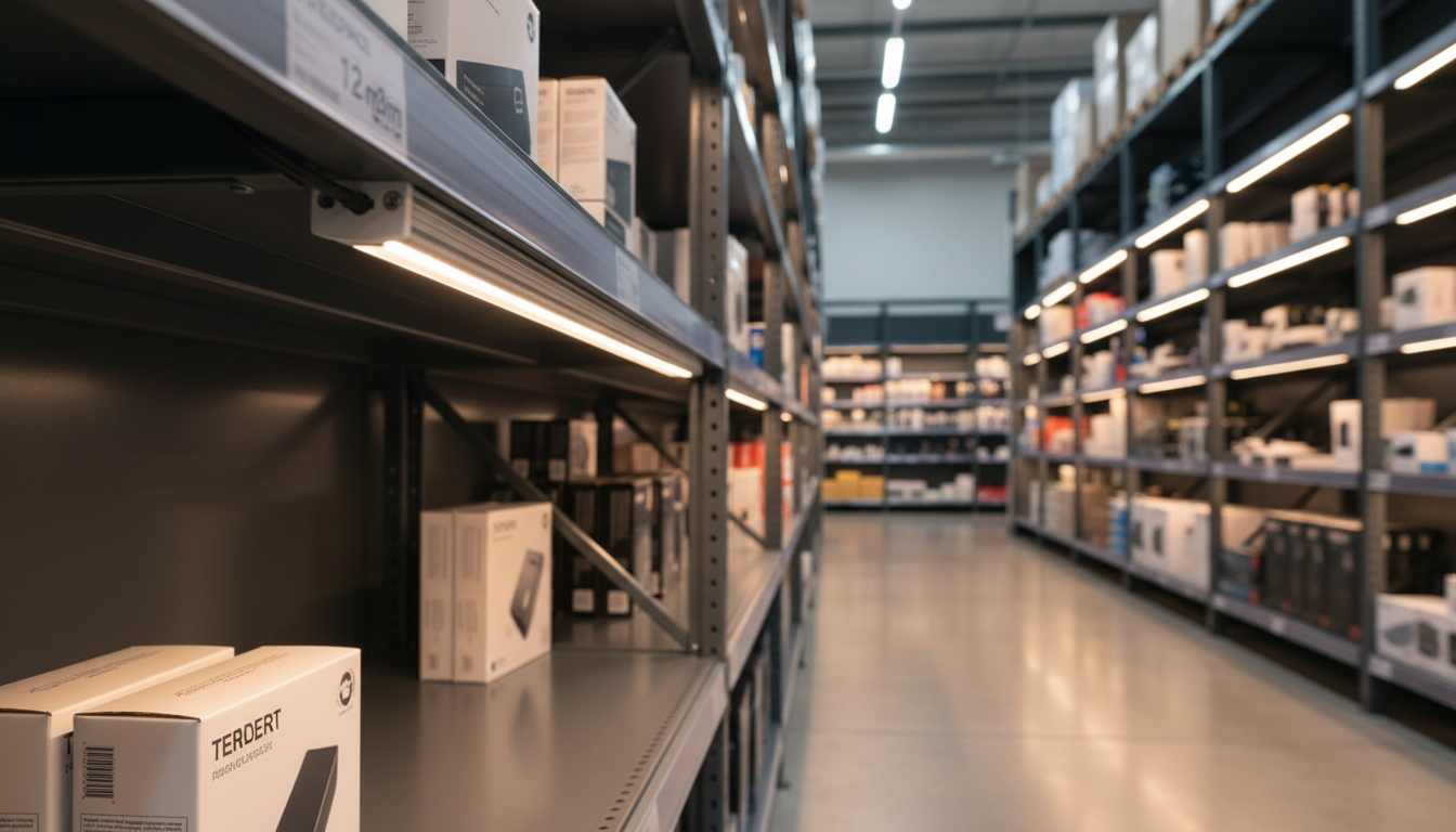 Spotless LED Rigid Bar installed on retail shelf