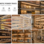 4.5mm magnetic power track for metal retail shelving