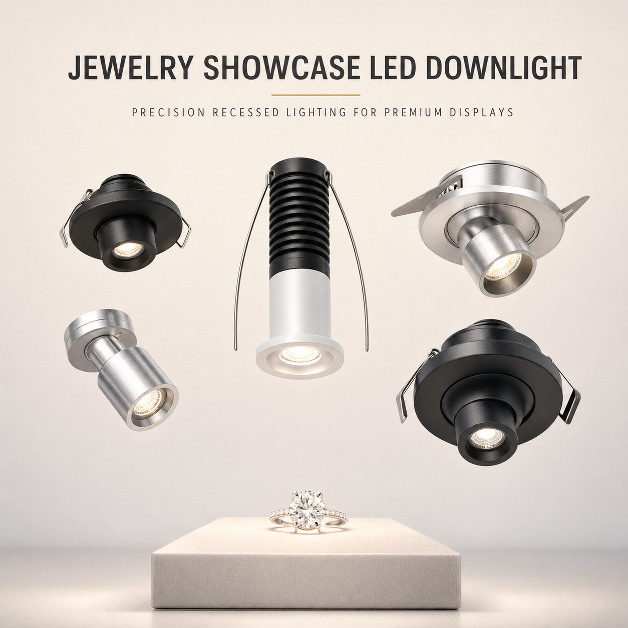 Jewelry Showcase Display lighting