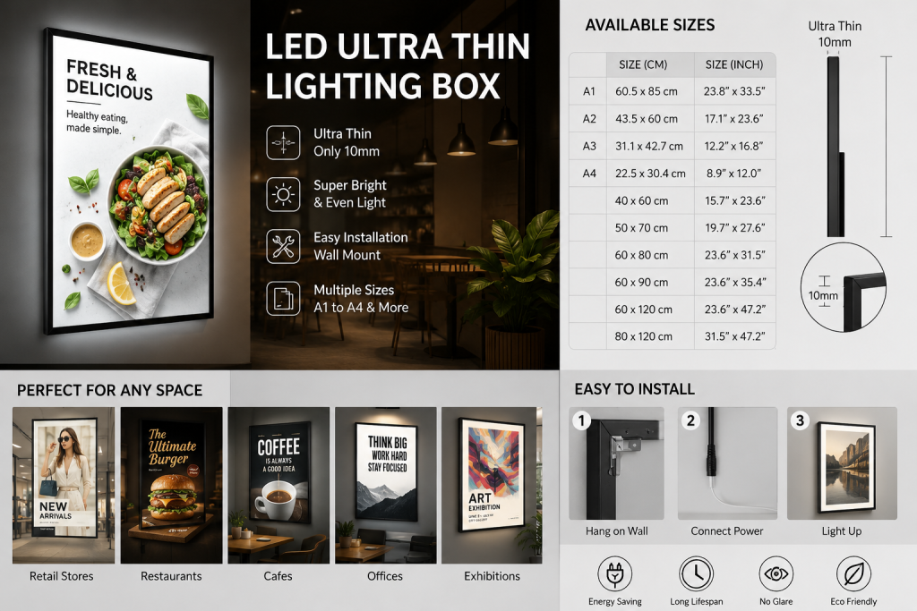LED Ultra Thin Lighting Box
