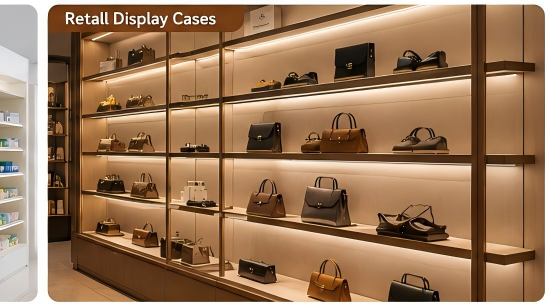 Shelf power track system for retail chains and branded stores
