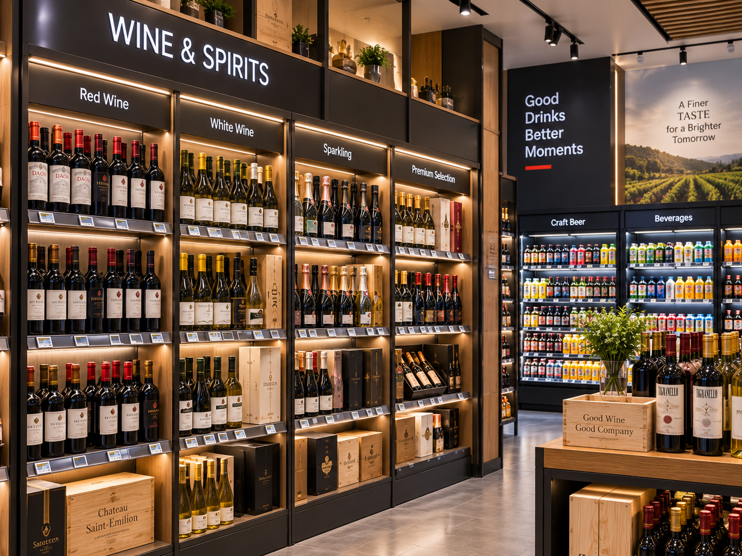 led shelf lighting for Wine & Beverage Displays-UnioneLED